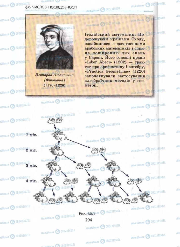 Підручники Алгебра 9 клас сторінка 294