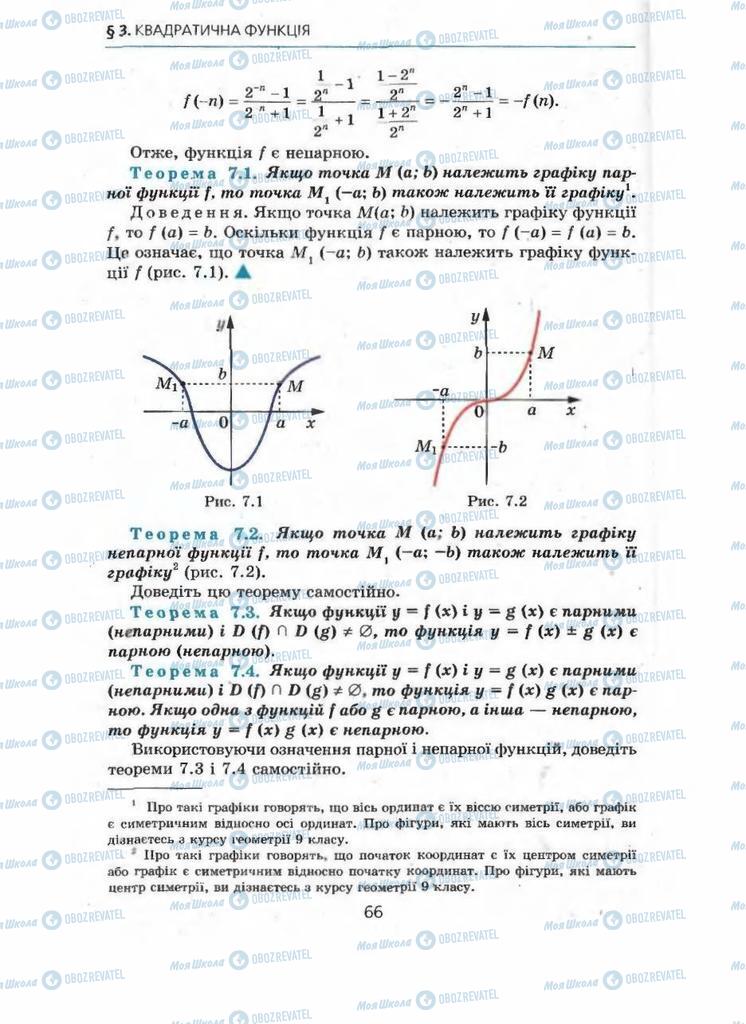 Підручники Алгебра 9 клас сторінка 66