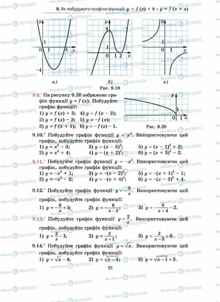 Підручники Алгебра 9 клас сторінка 91