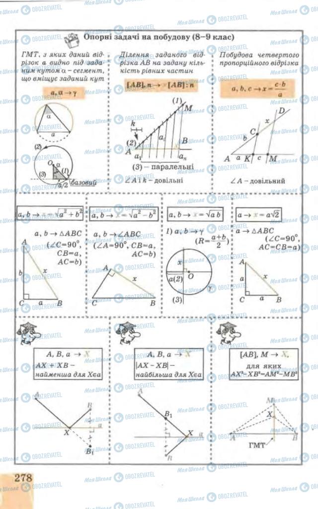 Підручники Геометрія 9 клас сторінка  278