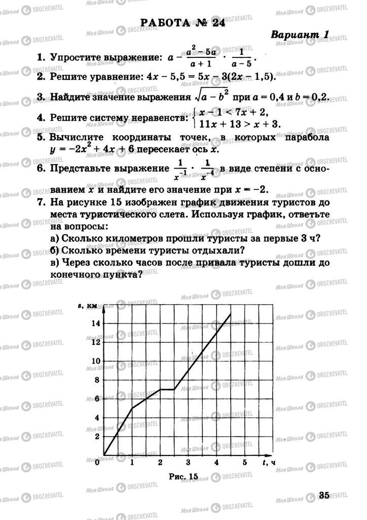 Підручники Алгебра 9 клас сторінка  35