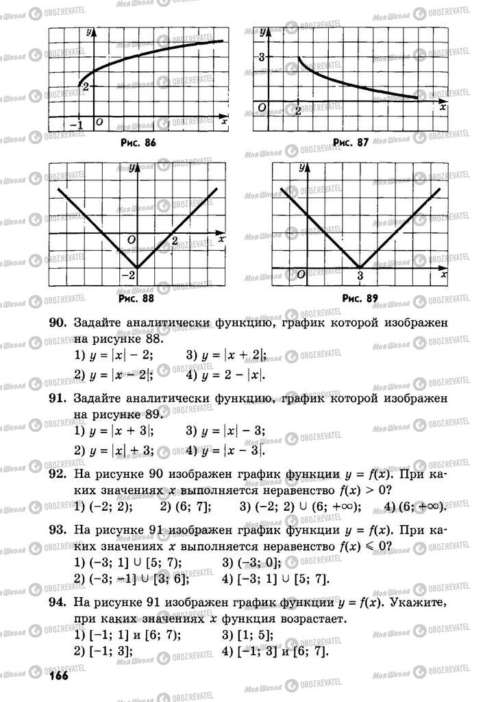 Учебники Алгебра 9 класс страница  166