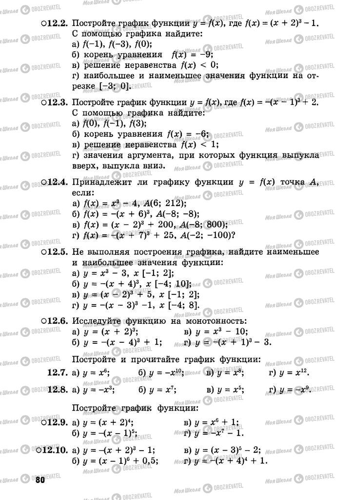 Підручники Алгебра 9 клас сторінка  80