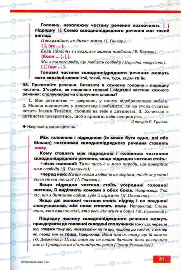 Підручники Українська мова 9 клас сторінка 81