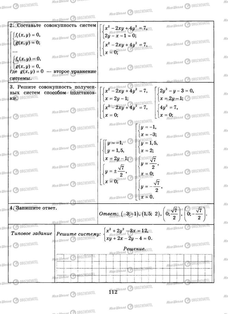 Підручники Алгебра 9 клас сторінка  112