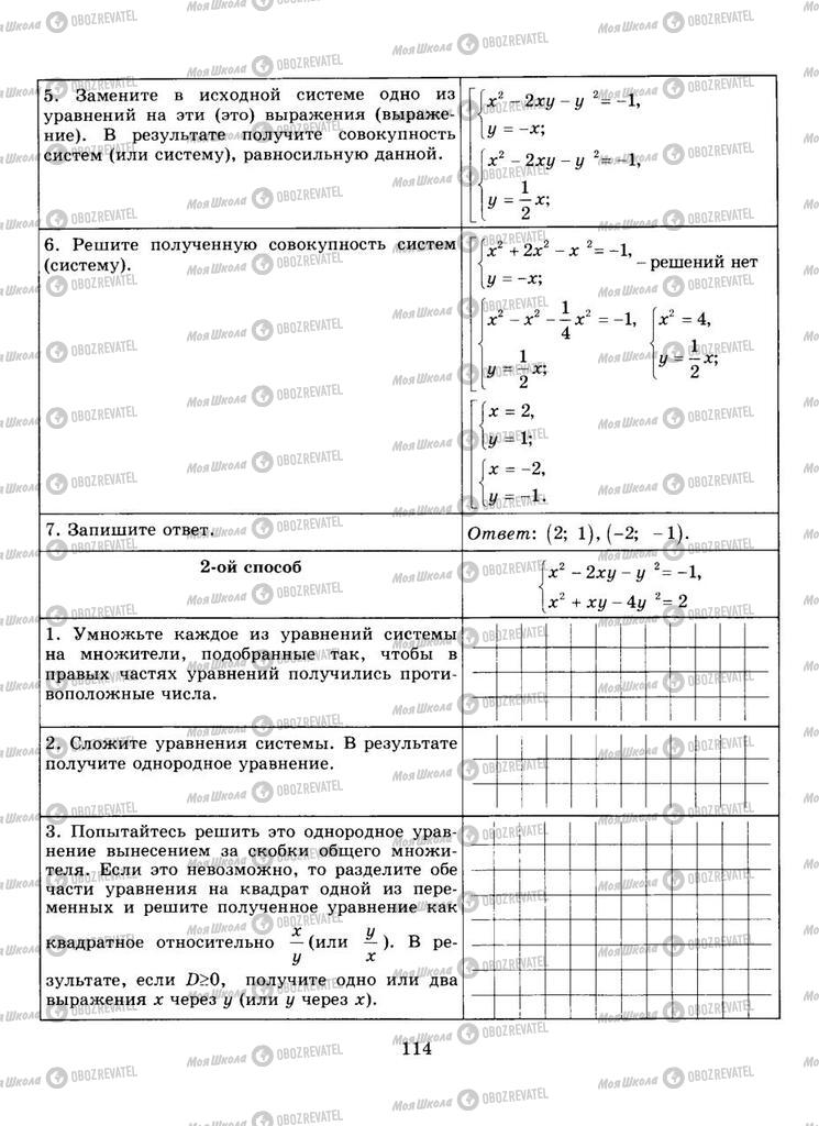 Підручники Алгебра 9 клас сторінка  114