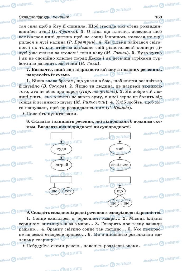 Учебники Укр мова 9 класс страница 163