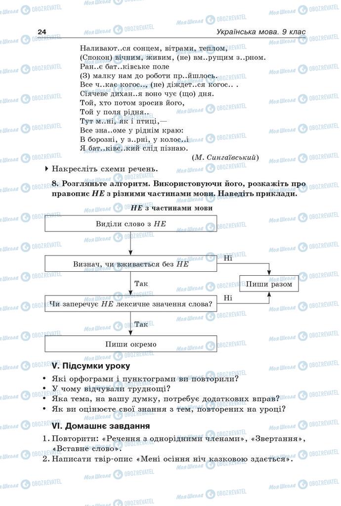 Учебники Укр мова 9 класс страница 24