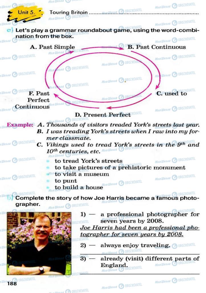 Підручники Англійська мова 9 клас сторінка  188