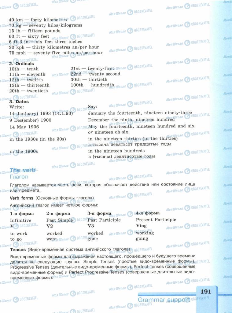 Підручники Англійська мова 9 клас сторінка  191