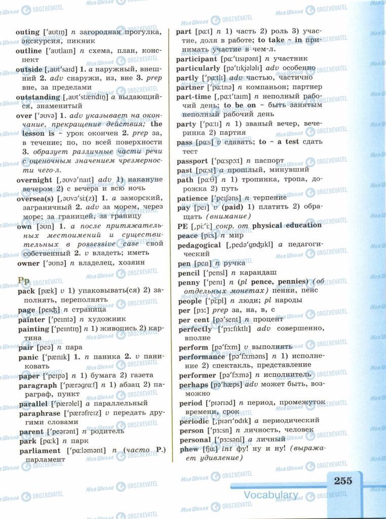 Підручники Англійська мова 9 клас сторінка  255