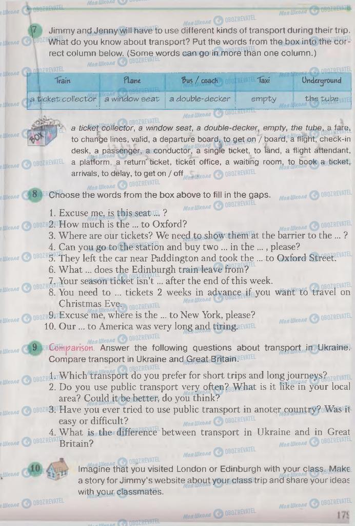Підручники Англійська мова 9 клас сторінка 179