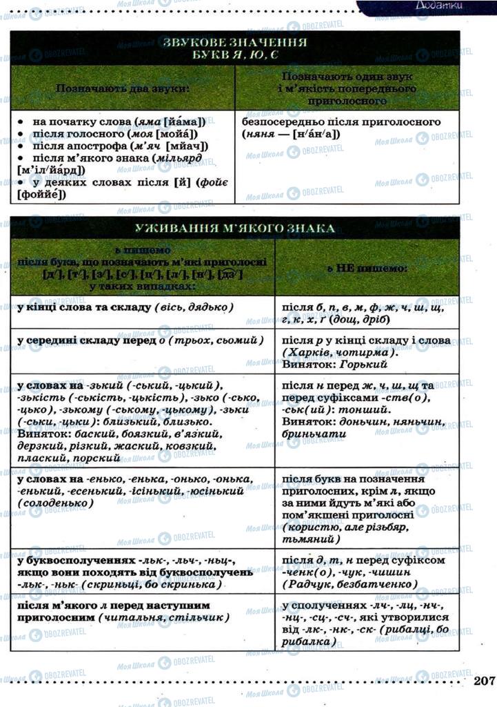 Підручники Українська мова 9 клас сторінка 207