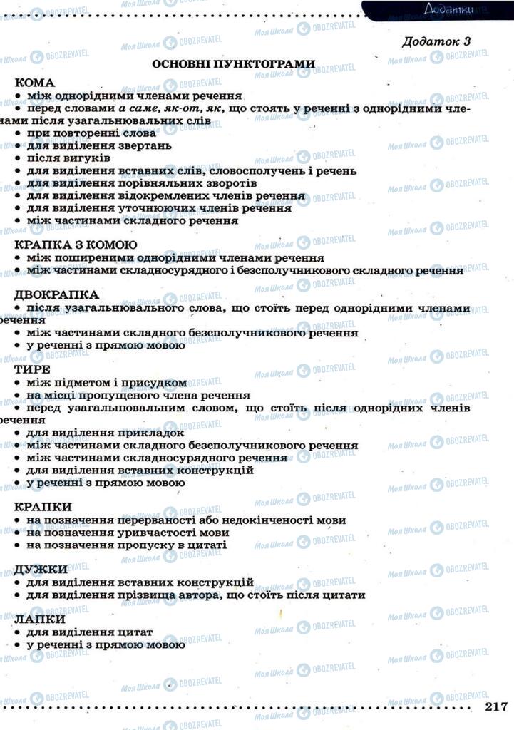 Учебники Укр мова 9 класс страница 217