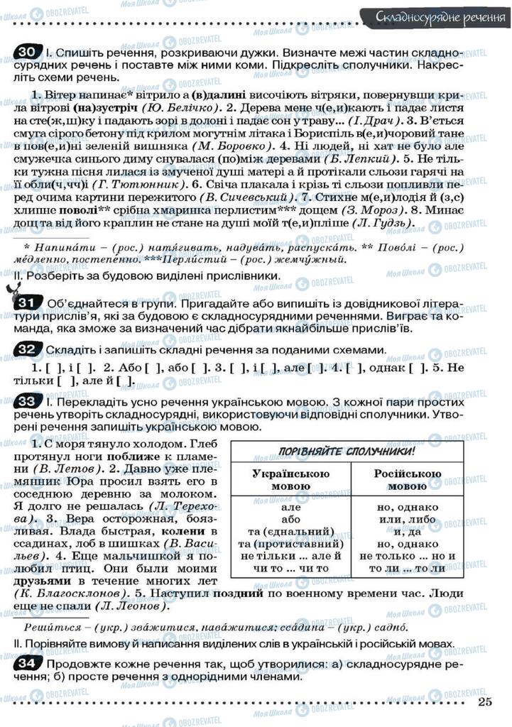 Учебники Укр мова 9 класс страница 25