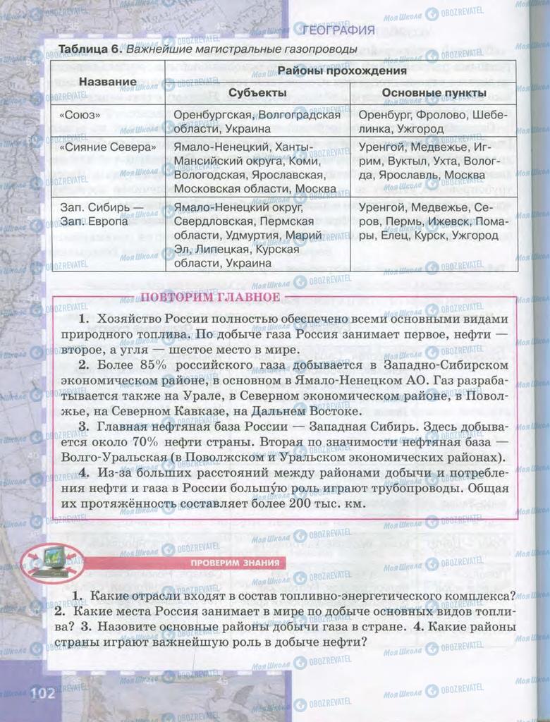 Учебники География 9 класс страница 102