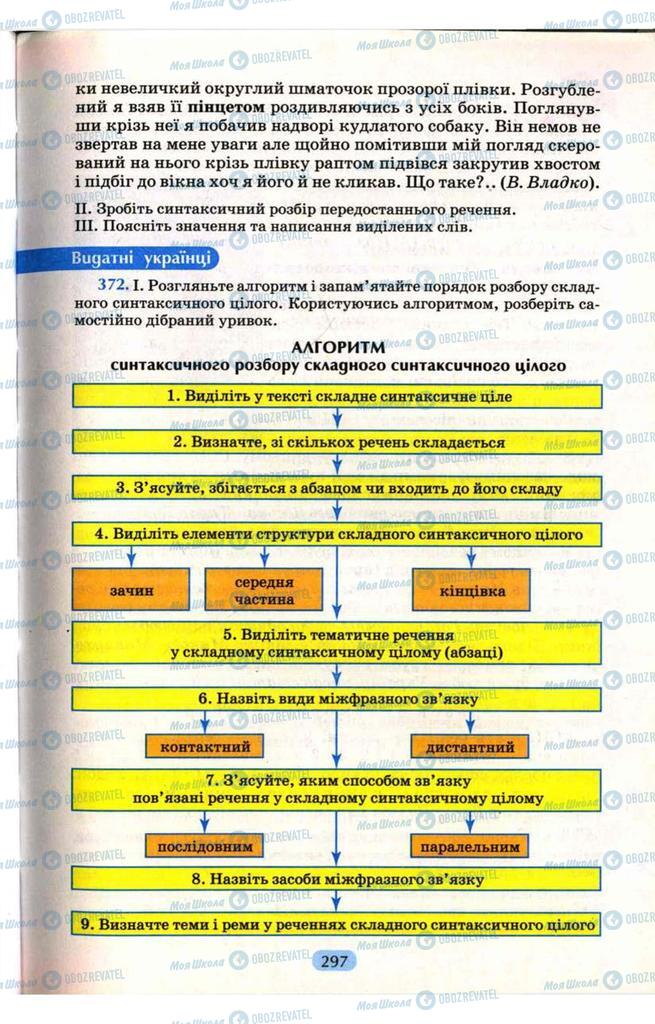 Підручники Українська мова 9 клас сторінка  297