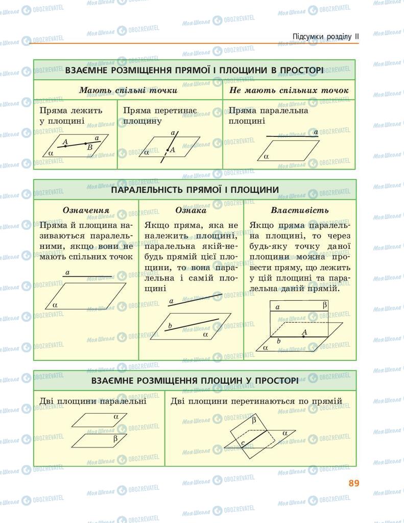 Учебники Геометрия 10 класс страница 89