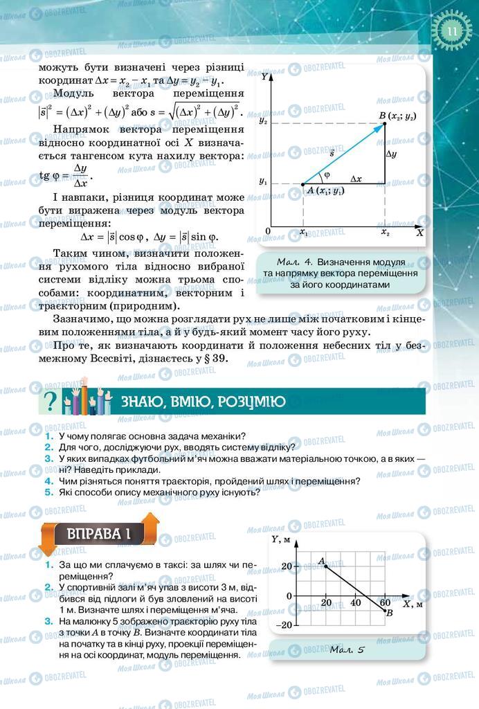 Підручники Фізика 10 клас сторінка 11