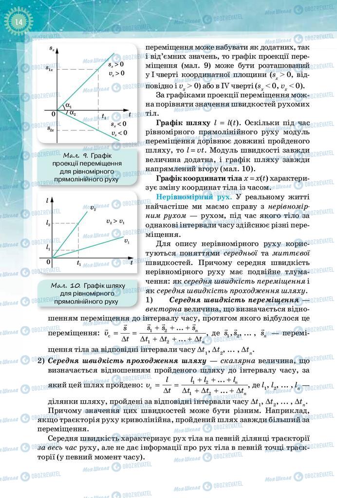 Підручники Фізика 10 клас сторінка 14