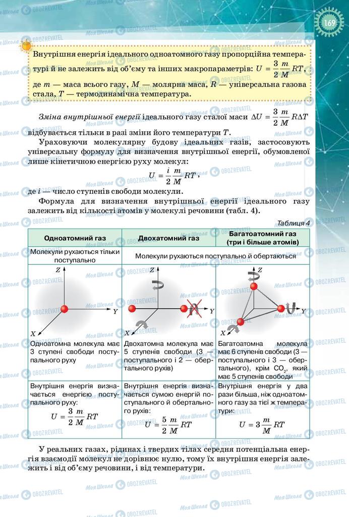 Підручники Фізика 10 клас сторінка 169