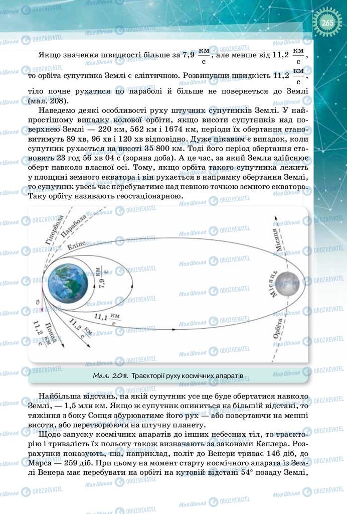 Підручники Фізика 10 клас сторінка 265