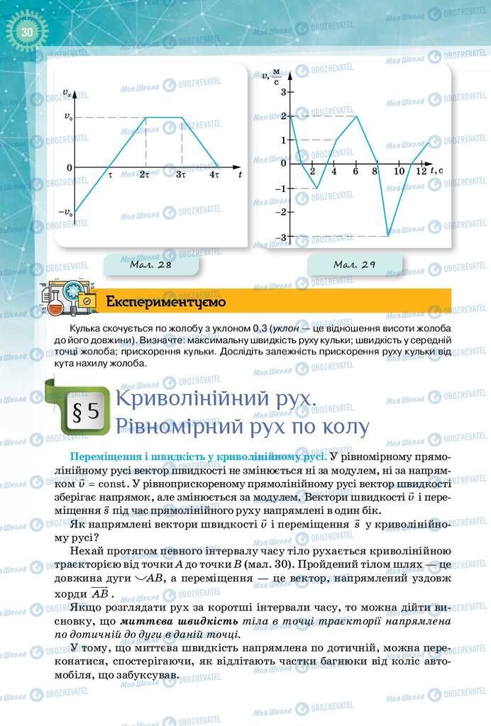 Підручники Фізика 10 клас сторінка 30