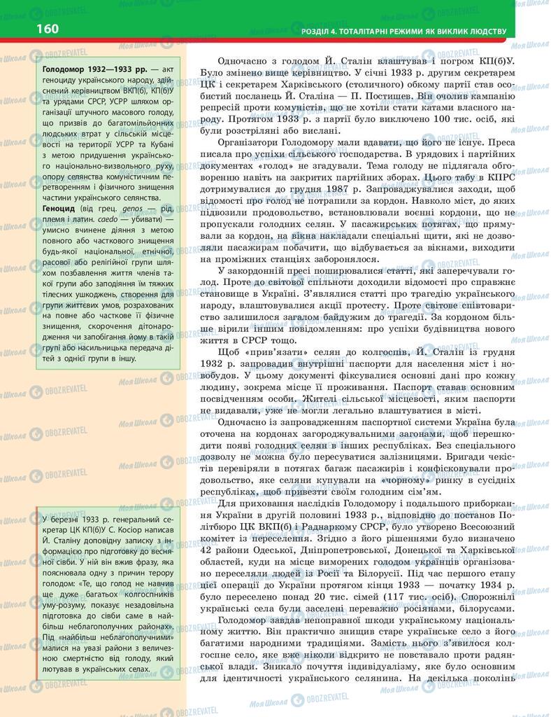 Підручники Історія України 10 клас сторінка 160