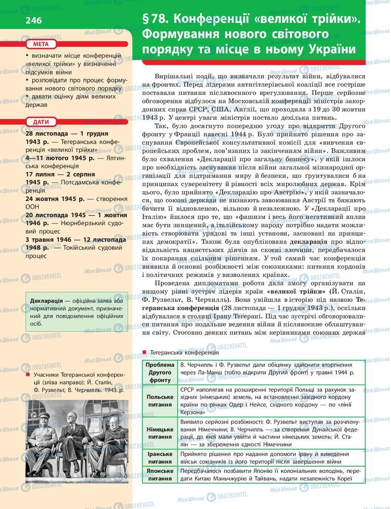 Підручники Історія України 10 клас сторінка  246