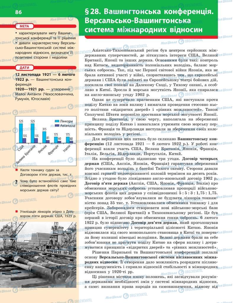 Підручники Історія України 10 клас сторінка  86