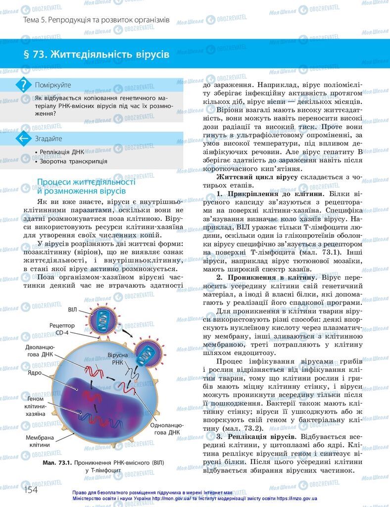 ГДЗ Биология 10 класс страница  154