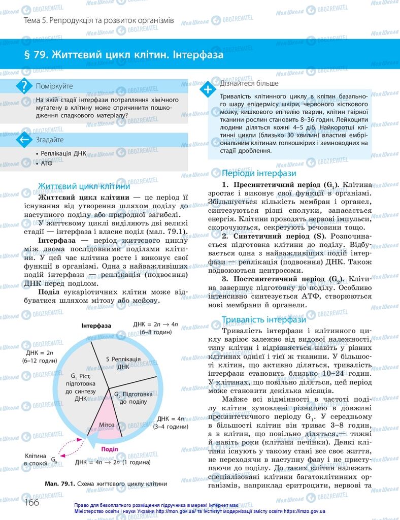 ГДЗ Биология 10 класс страница  166