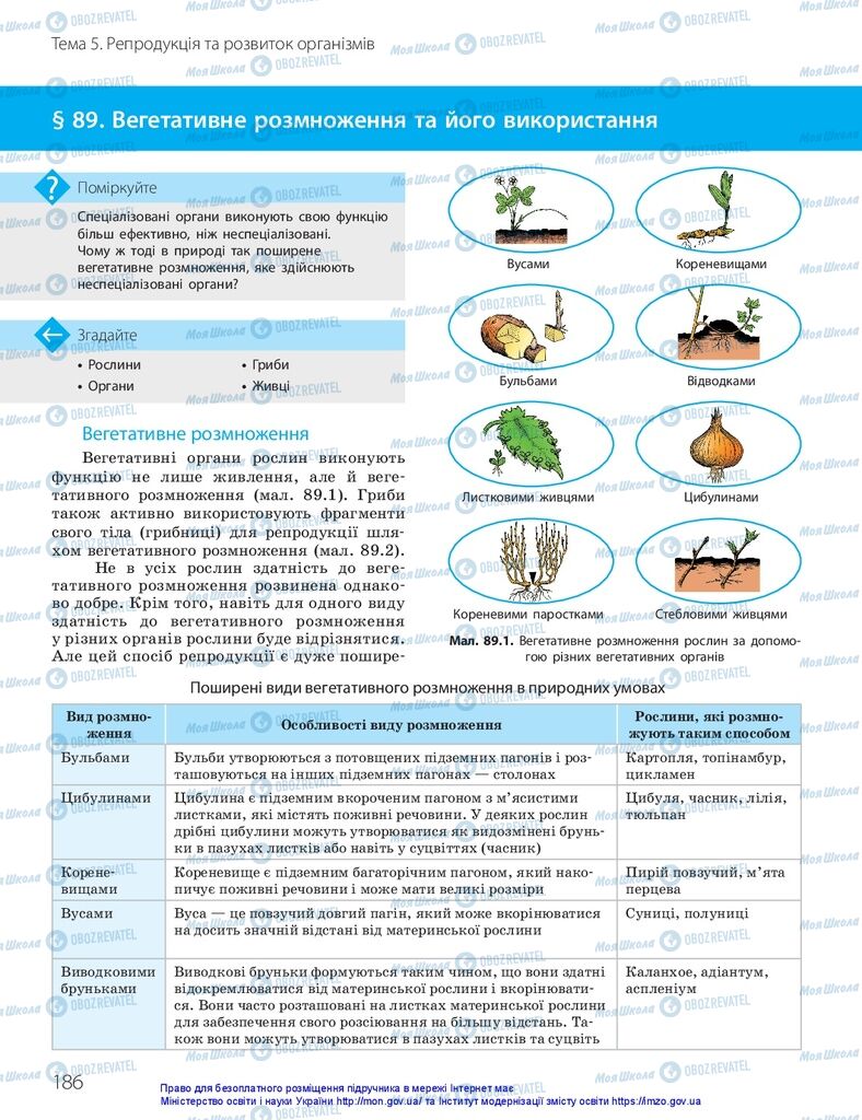 ГДЗ Биология 10 класс страница  186