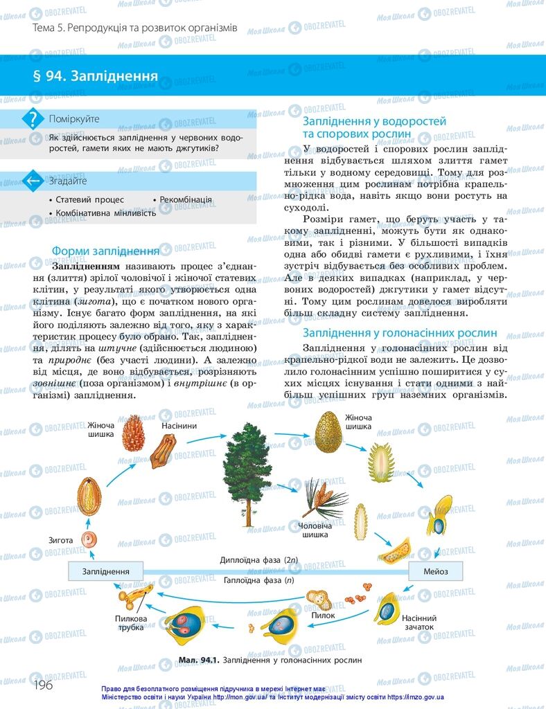 ГДЗ Биология 10 класс страница  196