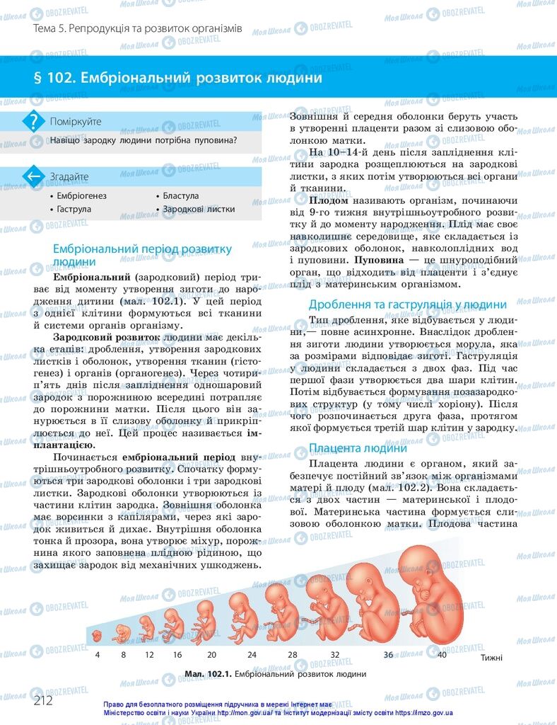 ГДЗ Биология 10 класс страница  212