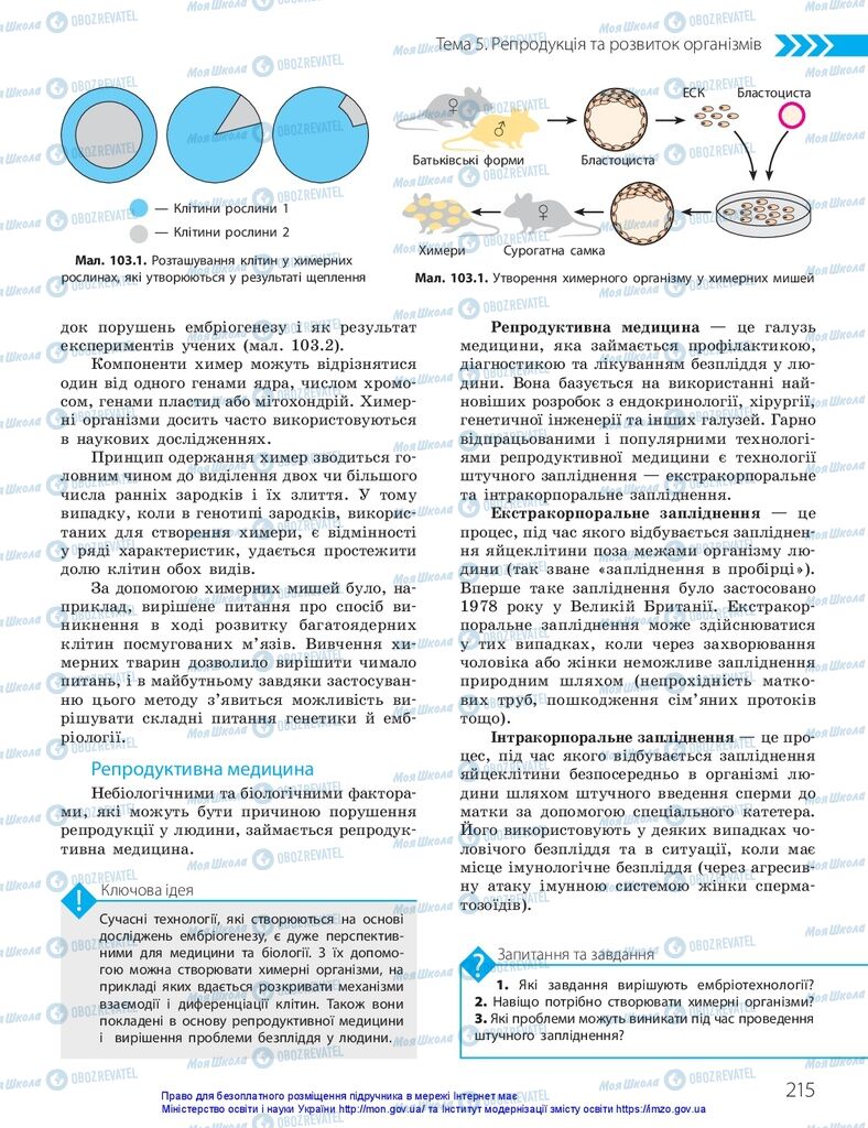 ГДЗ Біологія 10 клас сторінка  215