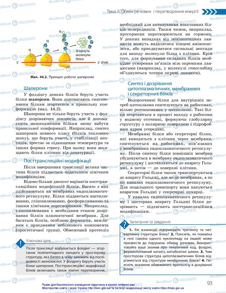 ГДЗ Біологія 10 клас сторінка  93