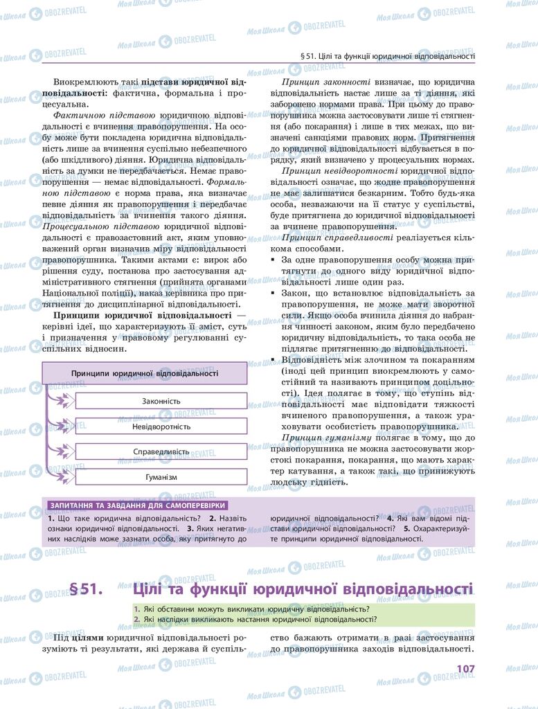 ГДЗ Правознавство 10 клас сторінка  107