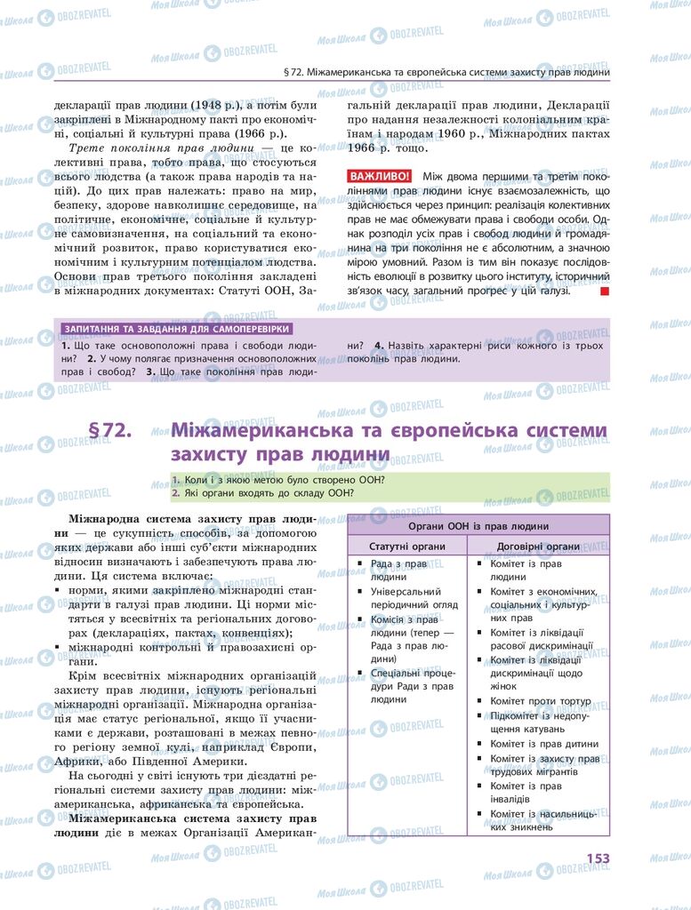 ГДЗ Правознавство 10 клас сторінка  153