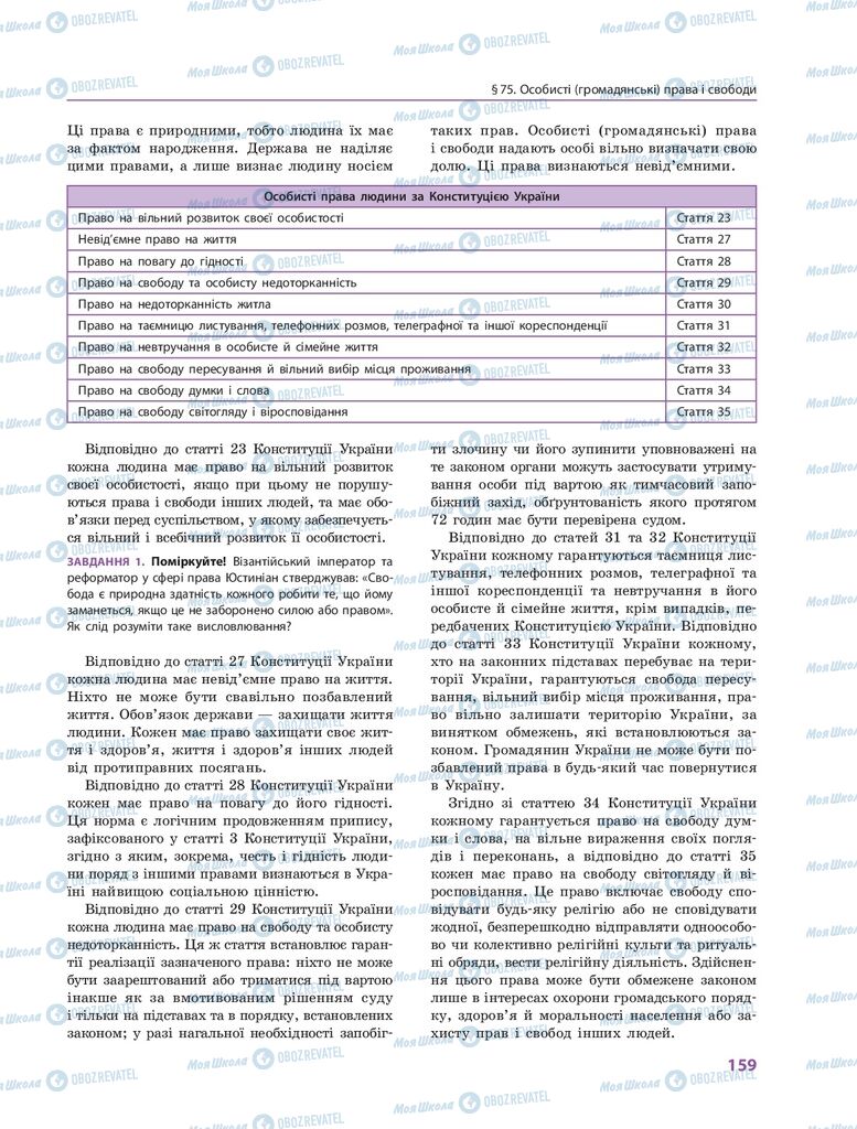 ГДЗ Правоведение 10 класс страница 159
