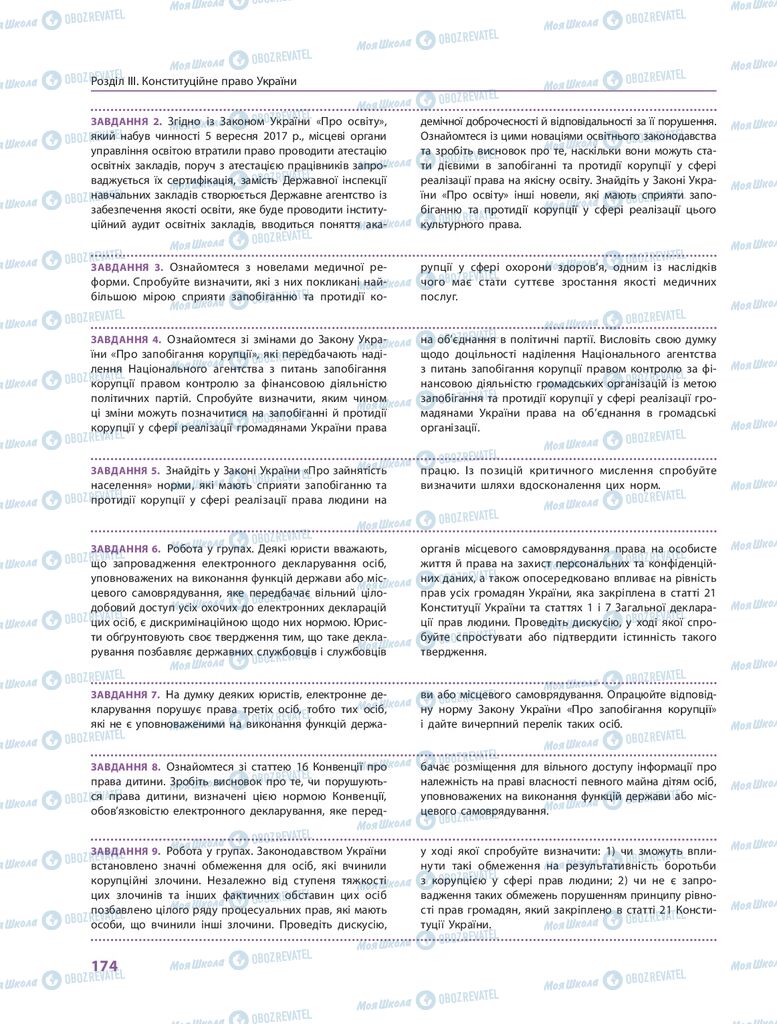 ГДЗ Правознавство 10 клас сторінка  174
