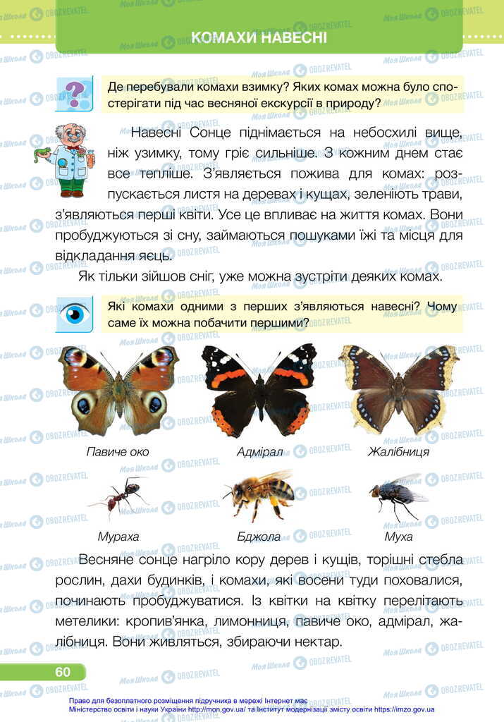 Підручники Я досліджую світ 2 клас сторінка  60