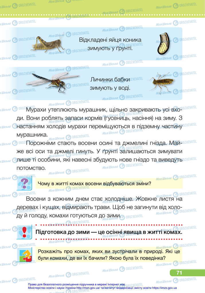 Підручники Я досліджую світ 2 клас сторінка 71