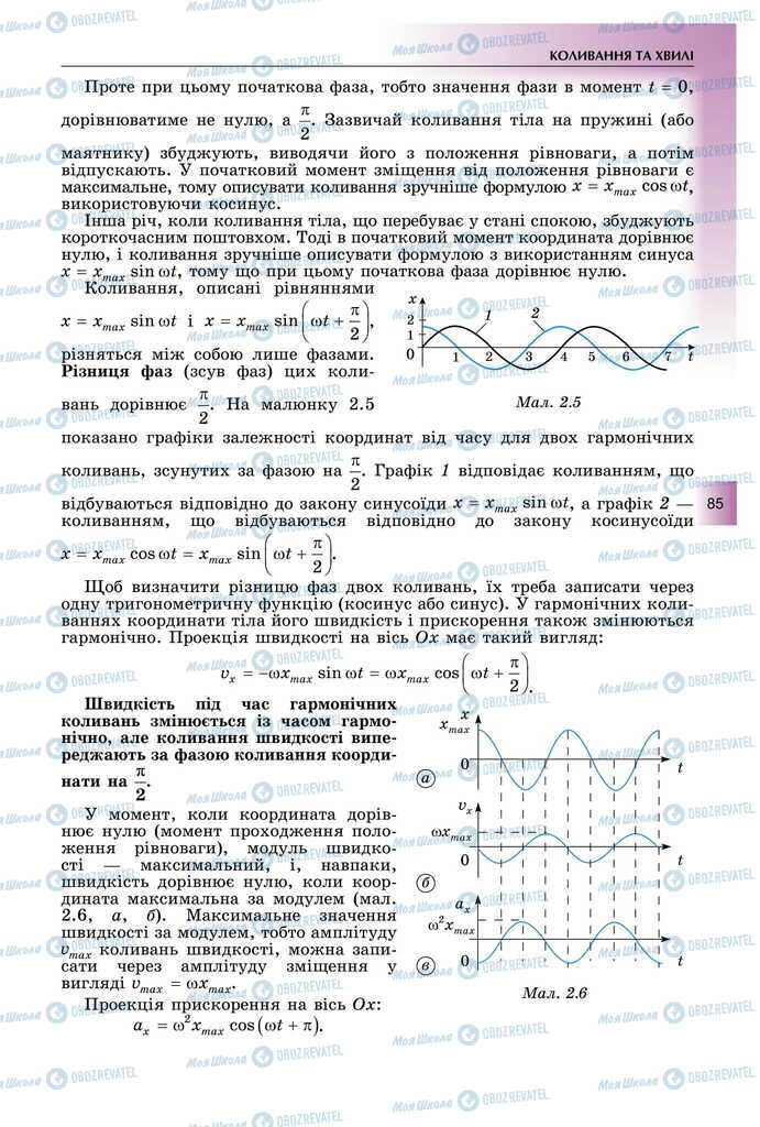 Підручники Фізика 11 клас сторінка 85