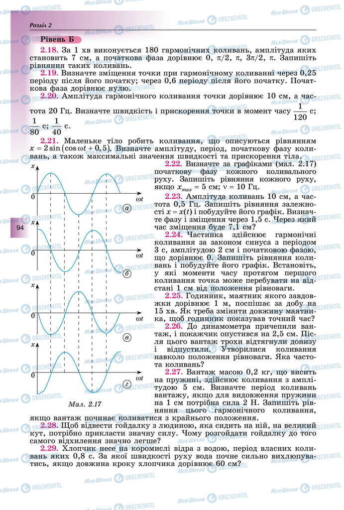 Підручники Фізика 11 клас сторінка 94