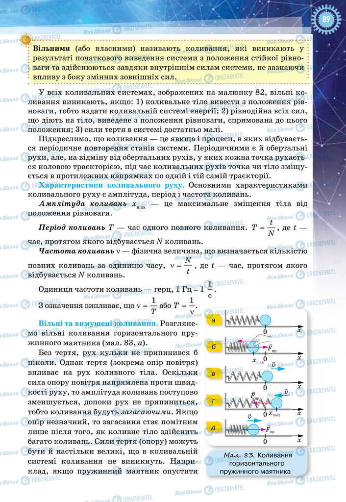 Підручники Фізика 11 клас сторінка 89