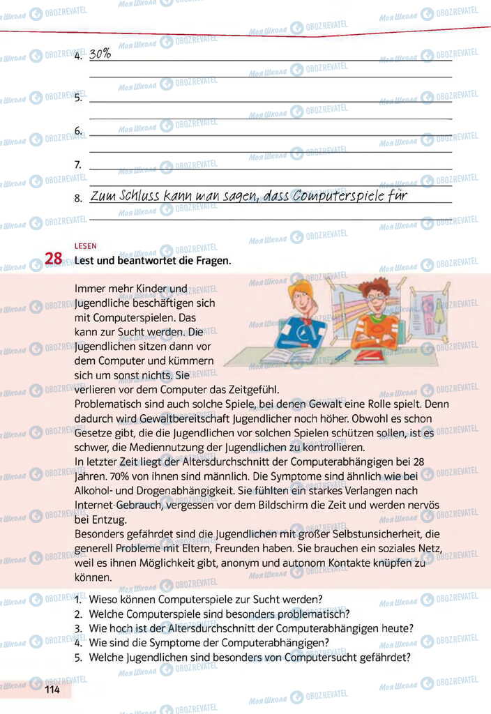 Підручники Німецька мова 11 клас сторінка 114