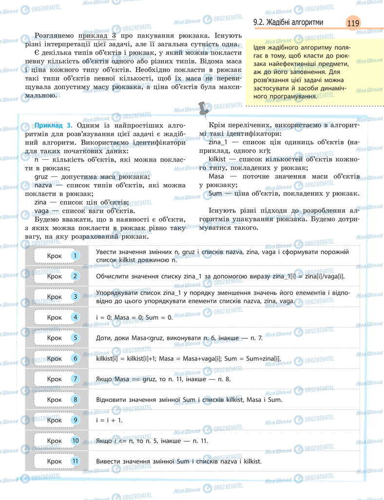 Підручники Інформатика 11 клас сторінка 119