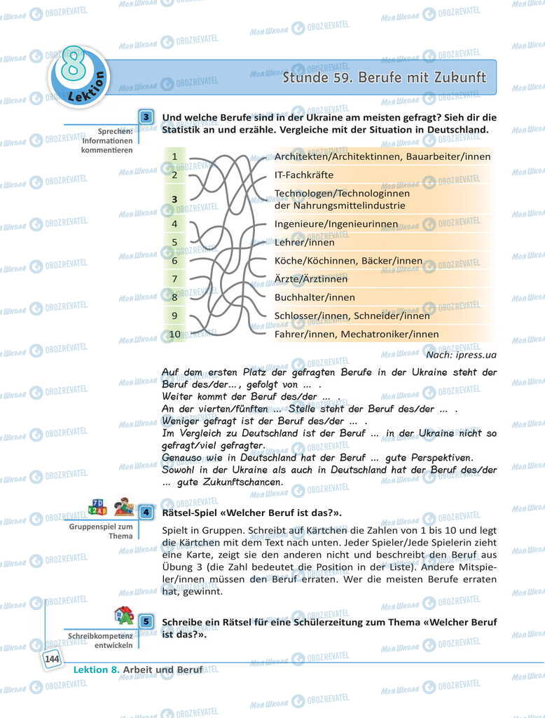 Підручники Німецька мова 11 клас сторінка 144