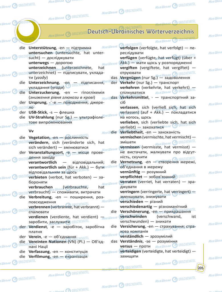 Підручники Німецька мова 11 клас сторінка 205